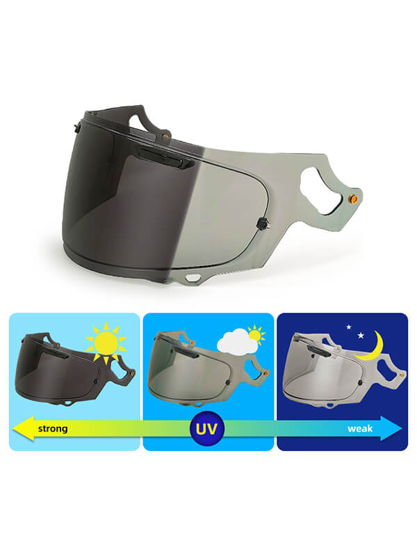 RX-7X Grey Photochromic Visor